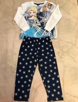 Elsa Frozen Eis Königin Mädchen Pyjama Nachtwäsche Gefüttert 2-teilig Disney Gr. 92/98 - Albstadt