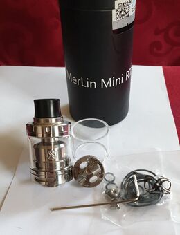 Augvape Merlin Mini, SS. Single u. Dual RTA. FP.25€..Top Zustand. SAMMLUNGSVERKLEINERUNG! Selbstwickler, Tank für Akkuträger, E Zigarette, Vape. - Bühl