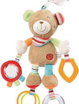Fehn Greifspielzeug Classic Stars, Activity-Teddy, inklusive Befestigung