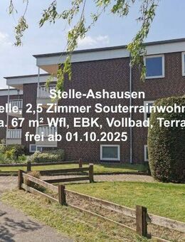 Stelle-Ashausen: gepflegte, helle 2,5 Zimmer Souterrainwohnung mit Terrase - Stelle