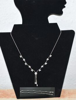 Brautschmuck Kette und Armband mit kleine Strasssteinen. Länge 48 cm - Herne