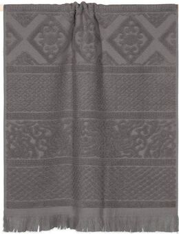 PAD Handtuch Harlem, Frottee (Set, 1-St), Made in Europe, Uni Farben, mit Ornamenten, mit Fransen