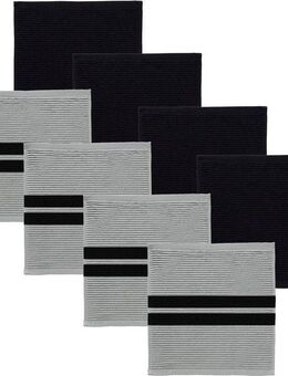 DDDDD Spültuch Kombi-Set Basic & Baxter, 30x30 cm, aus 100% Baumwolle, (Set, 8-tlg., bestehend aus 4x Spültuch Basic & 4x Spültuch Baxter), optimale Saugfähigkeit, mit praktischer Aufhängeschlaufe