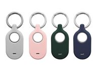 4smarts Schlüsselanhänger Set Silicone Case für Samsung SmartTag2 (Set, bestehend aus 4 Silikon Schlüsselanhängern), integrierter Schlüsselring