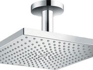 hansgrohe Regenduschkopf Raindance E, (Kopfbrause, Deckenanschluss), Raindance E 300 1 Strahlart wassersparend mit Deckenanschluss, chrom