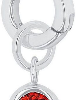 Amor Charm-Einhänger Geburtsstein, 2038533,-534,-536,-537, 2038540,-541,-542,-543, mit Zirkonia (synth) oder Stein (synth)