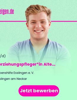 Heilerziehungspfleger*in (w/m/d) Altenpfleger*in, Gesundheits- und Krankenpfleger*in, Erzieher*in - Esslingen (Neckar)