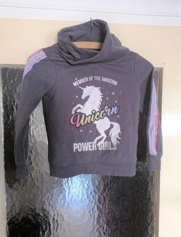 Grauer Hoodie mit Aufdruck - Gr. 128 - DopoDopo - Pirmasens