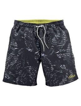 s.Oliver Badeshorts Blade mit trendigem Palmenprint