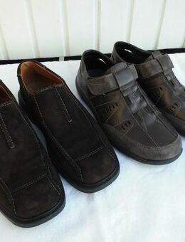 Rohde Herren Leder Schuhe Slipper braun Gr. 10 + Gr. 45 je 15,- - Flensburg