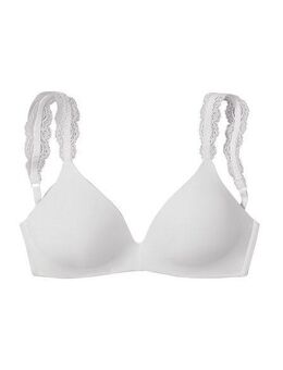 LASCANA Push-up-BH ohne Bügel mit wunderschönen Spitzenträgern, Dessous