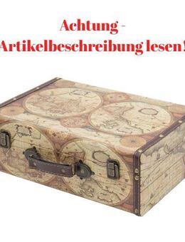 HMF 2x Schatztruhe Vintage Koffer aus Holz Weltkarte #2193 - Birkenfeld (Baden-Württemberg)