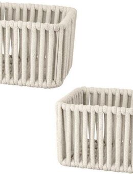SCHÖNER WOHNEN-Kollektion Aufbewahrungskorb »Zovo S« (Set, 2 St), Badkörbe mit Baumwoll-Polyester-Kordel für Badutensilien & Kosmetik