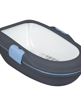 Trixie Katzentoilette Berto - dunkelgrau / pastellblau / granit