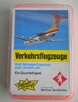 Berliner Spielkarten-Quartett-Verkehrsflugzeuge,Spitzen-Trumpf,32 Blatt - Linnich