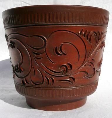 70er Jahre Umtopf mit Blumenmotiven - Niederfischbach