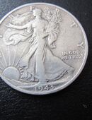 Original SILVER HALF DOLLAR, 1943, WALKING LIBERTY in 8810