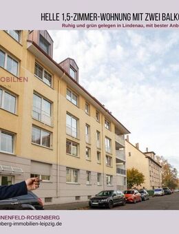 Attraktive 1,5-Zimmer-Wohnung mit zwei Balkonen im Westen Leipzigs! - Leipzig