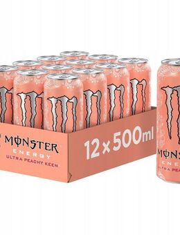Monster Energy Ultra Peachy Keen - Energetisches Getränk, 500ml (12er-Pack) - Ingolstadt