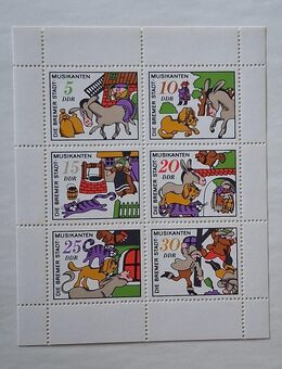 DDR 1971 Bremer Stadtmusikanten Kleinbogen postfrisch - Görlitz