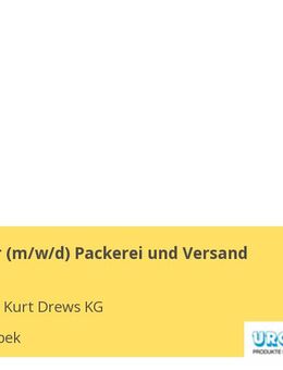 Mitarbeiter (m/w/d) Packerei und Versand - Oststeinbek