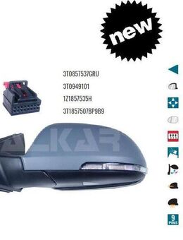 AUSSENSPIEGEL LINKS EL BEH ANKLAP SKODA SUPERB 2 3T4 3T0857537GRU - Dortmund Wickede