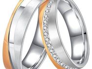 DOOSTI Trauring Schmuck Geschenk Edelstahl Trauring Ehering Partnerring LIEBE, wahlweise mit oder ohne Zirkonia