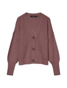 Vero Moda Strickjacke VMLEA LS V-NECK CUFF CARDIGAN NOOS Rippstrick