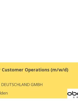 Mitarbeiter Customer Operations (m/w/d) - Kiefersfelden