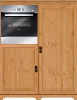 Home affaire Backofen/Kühlumbauschrank Rügen Breite 127 cm, Kiefer massiv, Nische für Kühlschrank