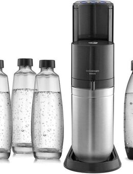 SodaStream Wassersprudler E-DUO Bundle, inkl. 1 CO2-Zylinder, 3x 1L Glasflasche & 1x 1L KSTF-Flasche