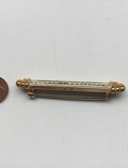 Damen Schmuck Vintage Brosche Stabform Vergoldet - Fulda