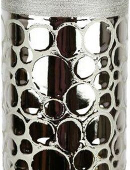 I.GE.A. Tischvase Vase aus Keramik (1 St), Keramikvase Blumenvase Zylindrisch Blumen Dekovase Deko Hochzeitsdeko