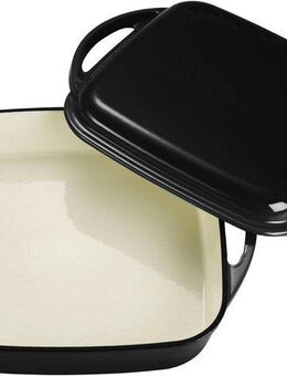 ECHTWERK Bräter Universalbräter und Pfanne 2-in-1 Set, Auflaufform mit Deckel, Emaille, Gusseisen, Emaille-Beschichtung, für Backöfen, Grill & Induktion