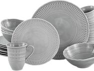 CreaTable Kombiservice Sofia, Kombi-Service 16 tlg (16-tlg), 4 Personen, Porzellan, Klassisch-elegantes Relief
