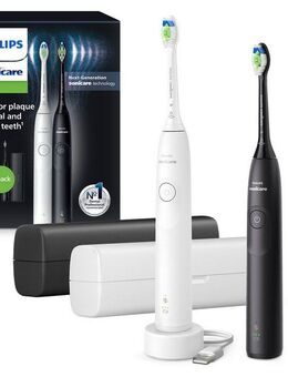 Philips Sonicare Elektrische Zahnbürste Series 5300 HX7109/01, Aufsteckbürsten: 1 St., mit Andruckkontrolle, 2 Intensitätsstufen, inkl. Ladegerät