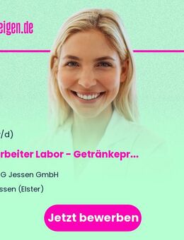 Mitarbeiter Labor - Getränkeproduktion (w/m/d) - Jessen (Elster)