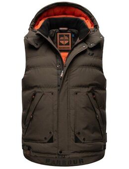 Stone Harbour Steppweste Egoor Sportliche Outdoorweste mit abnehmbarer Kapuze