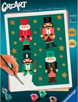 Ravensburger Malen nach Zahlen CreArt, Christmas Nutcracker Delight, Made in Europe