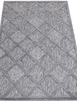 Carpet City Teppich In-& Outdoorteppich Santorini 457, 3D-Effekt, Raute-Look, rechteckig, Höhe: 5 mm, Wetterfest & UV-beständig für Terrasse, Balkon, Küche, Flur