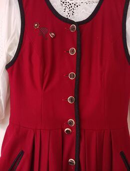 Trachtenkleid weinrot bestickt Gr.38-40 - München