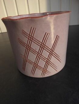 Übertopf Blumentopf Ritztechnik gewellter Rand Keramik Vintage 5,- - Flensburg