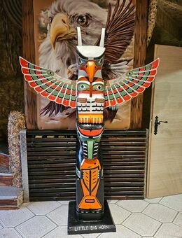 Totempfahl, Marterpfahl aus Albesia Holz Garten-haus Dekoration Höhe 2,00 Totem pole wooden - Wehr (Rheinland-Pfalz)