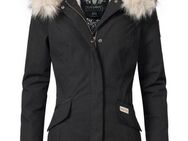 Navahoo Wintermantel Cristal stylischer Damen Winterparka mit Kunstfell-Kapuze
