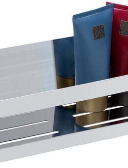 SCHÖNER WOHNEN-Kollektion Wandregal »Meleto«, Ablage aus Edelstahl fürs Bad, Anbringung ohne Bohren mit Klebepad