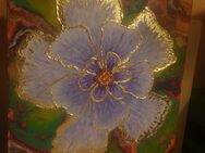 Kreatives Gemälde mit Blattmetall auf Acryl Basis "Blume" - Sulz (Neckar)