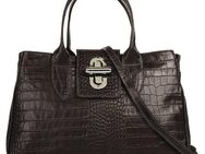 Cluty Henkeltasche, echt Leder, Made in Italy