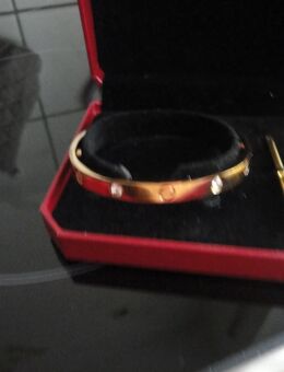 Love Armreif 750er Roségold (Schraubenzieher) mit 4 Steinen Größe 19 mit Schatulle - Witzenhausen