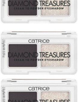 Catrice Lidschatten-Palette Diamond Treasures Cream to Powder Eyeshadow, 3-tlg., Seidige Textur für müheloses Verblenden und makellosen Halt