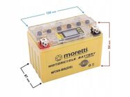 Premium AGM Batterie Moretti MTX9-BS YTX9-BS 8AH LCD Display - Wuppertal